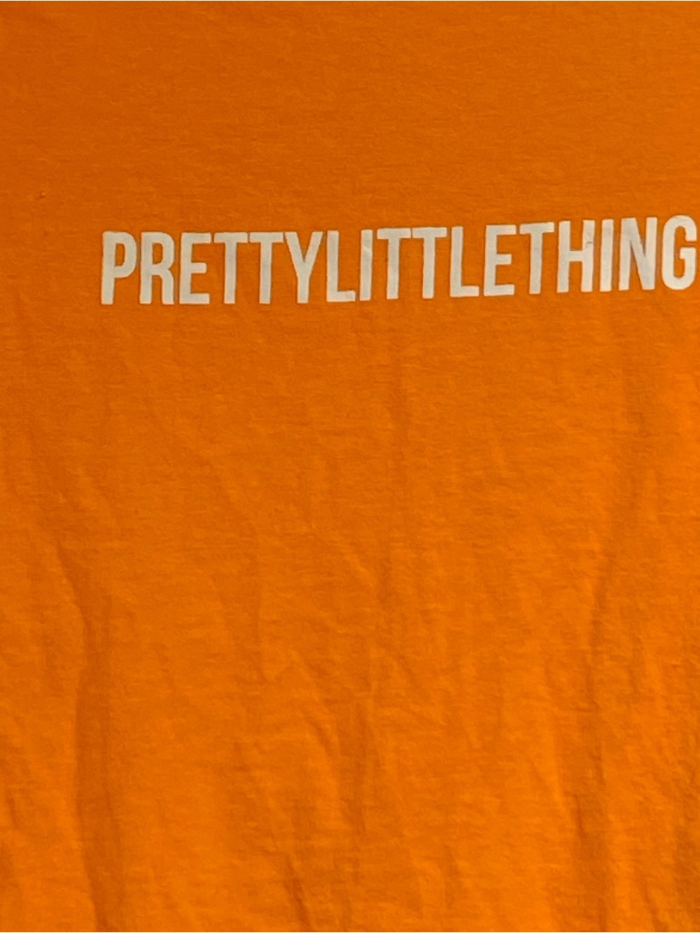 PrettyLittleThing Orange Logo Short Sleeve Bodysuit - Picture 2 of 6
